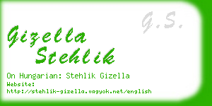 gizella stehlik business card